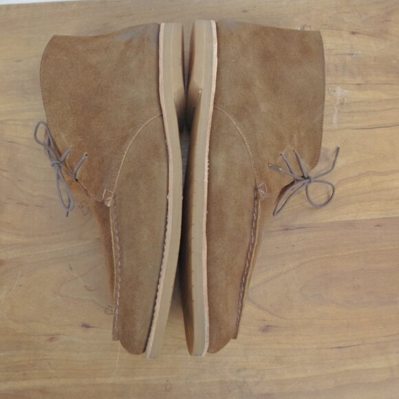 EUC J.D. Fisk Brown Suede Chukka Style Ankle Boots Size 13 main image 4